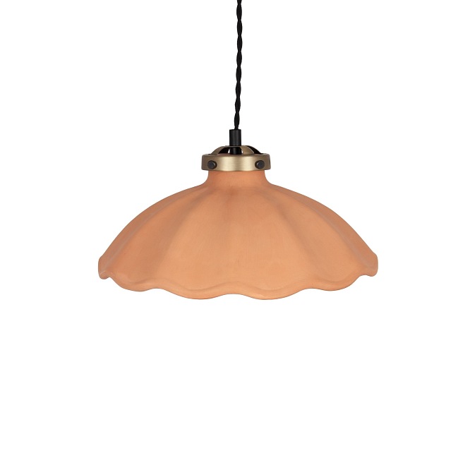 Ceramiczna lampa wisząca Alva terakota 30cm 